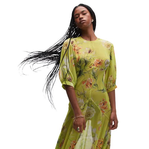 ASOS DESIGN Sheer Maxi Dress, €84.99