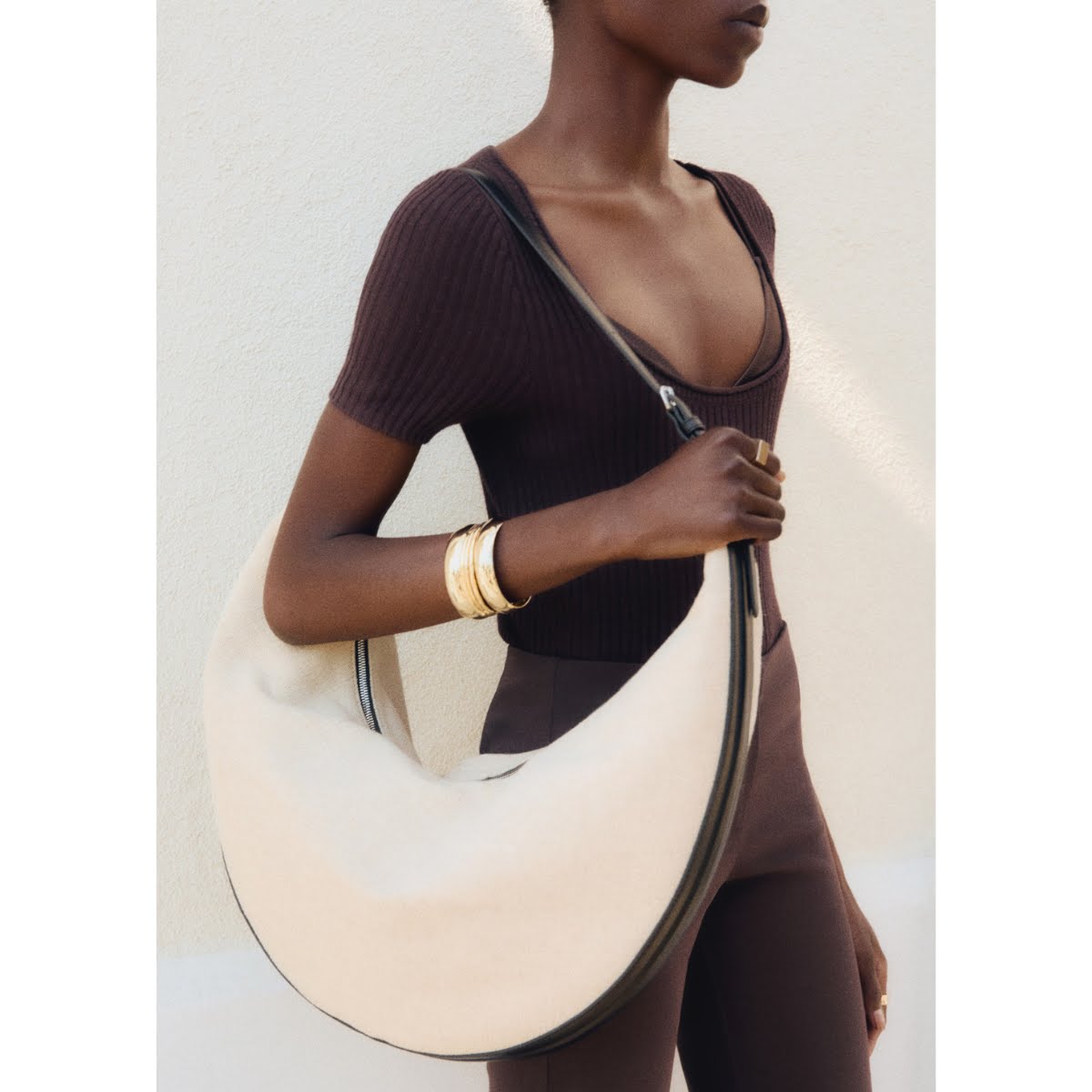Oval Linen Shoulder Bag, €69.99