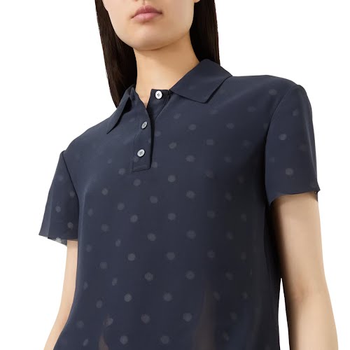 Acne Studios Polka Dot Mesh Polo Shirt, €520